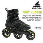 Rollerblade 072204001A110 Macroblade 110 3Wd Black/Lime 10