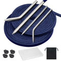 Mellbree Glove Lacing Needle,2 Glove Lace With 4Needles, 4Lace Locks, Blue Mitt Lace And Storage Box