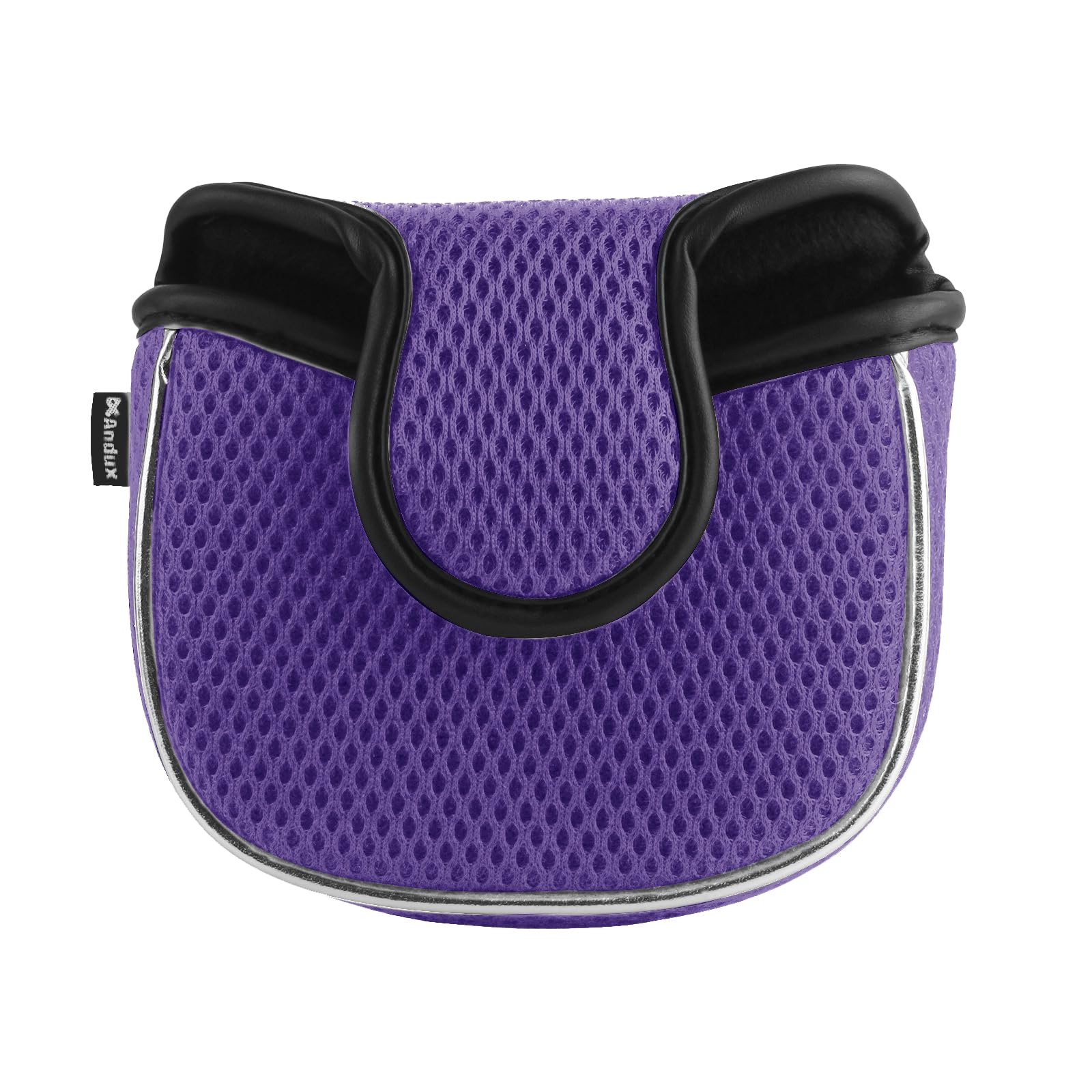 Andux Mesh Mallet Putter Cover Golf Putter Head Covers Purple, Square
