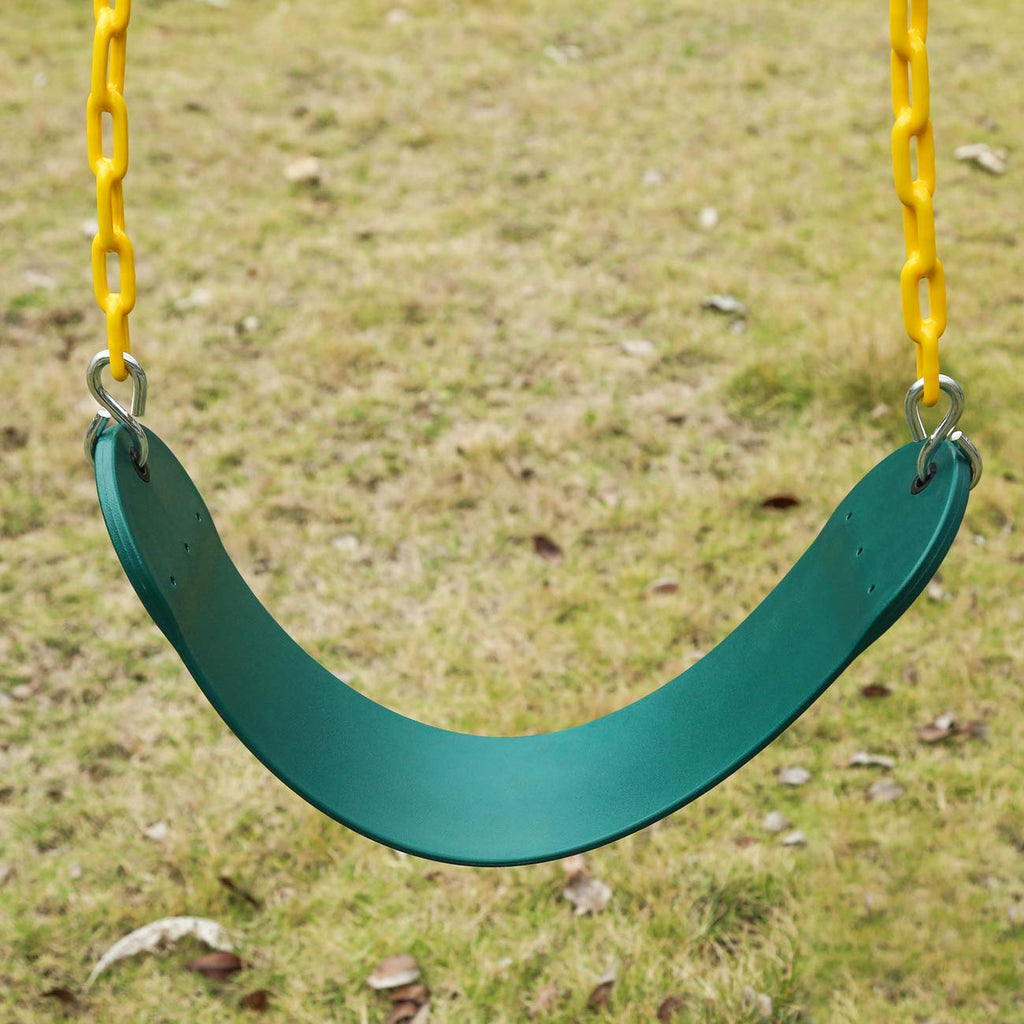 Sunnyglade 2Pcs Swings Seats Heavy Duty With 66'' Chain, Playground Swing Set Accessories Replacement With Snap Hooks, Support 2