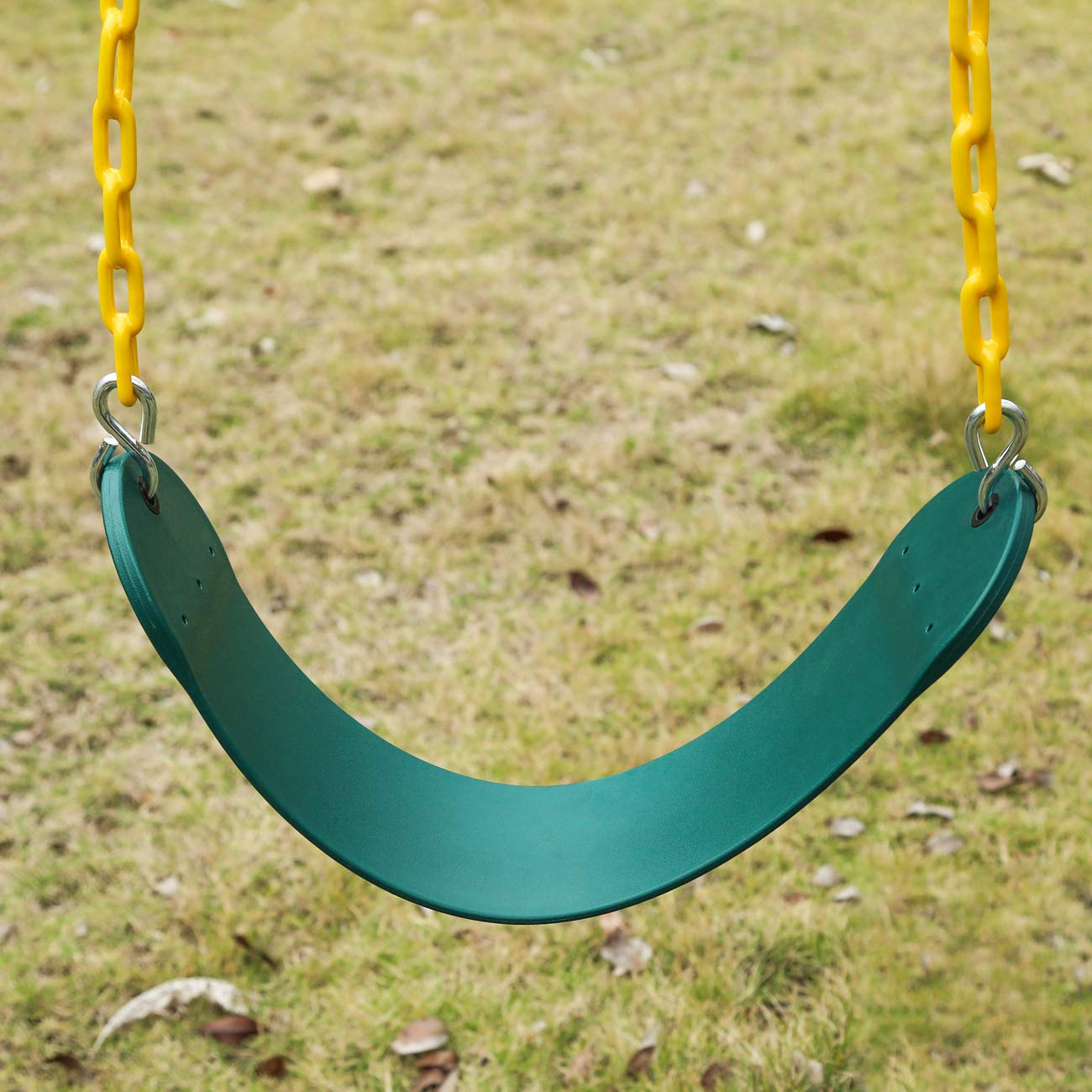 Sunnyglade 2Pcs Swings Seats Heavy Duty With 66'' Chain, Playground Swing Set Accessories Replacement With Snap Hooks, Support 2