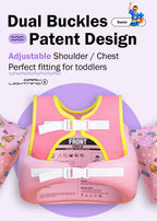 Dark Lightning Toddler Floaties, Swim Vest For Boys And Girls Age 2-7 Years Old, 20-50 Pounds Children Water Wings Arm Floaties