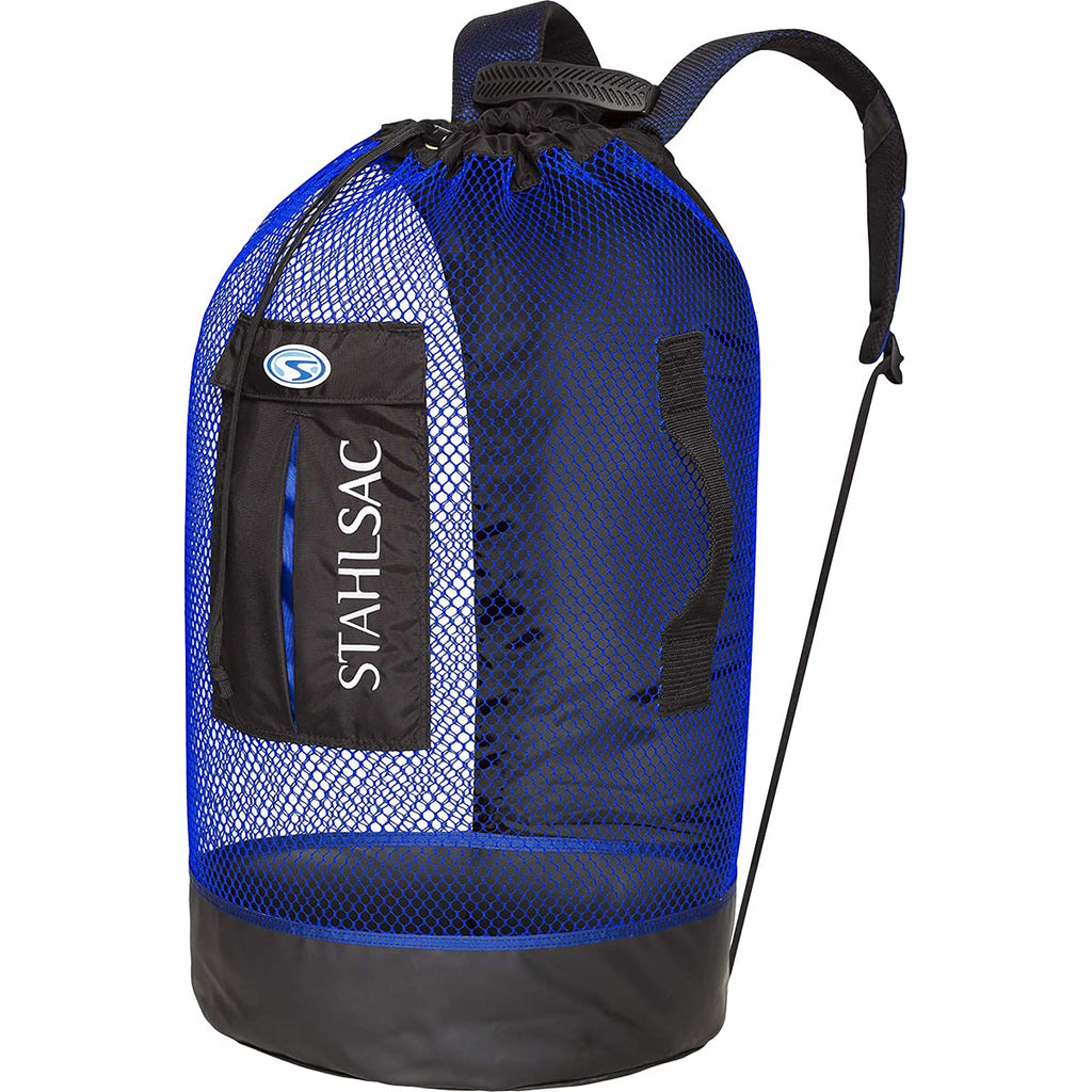 Stahlsac Panama Mesh Backpack: Convienent 103L Size, Ideal For Dive Gear, Dry Pockets, Blue
