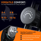 Foldable Exercise Bike Stationary Bikes for Home, 5 IN 1 Indoor Workout Bike, with 16-Level Quiet Magnetic Resistance, 6.6 LBS F