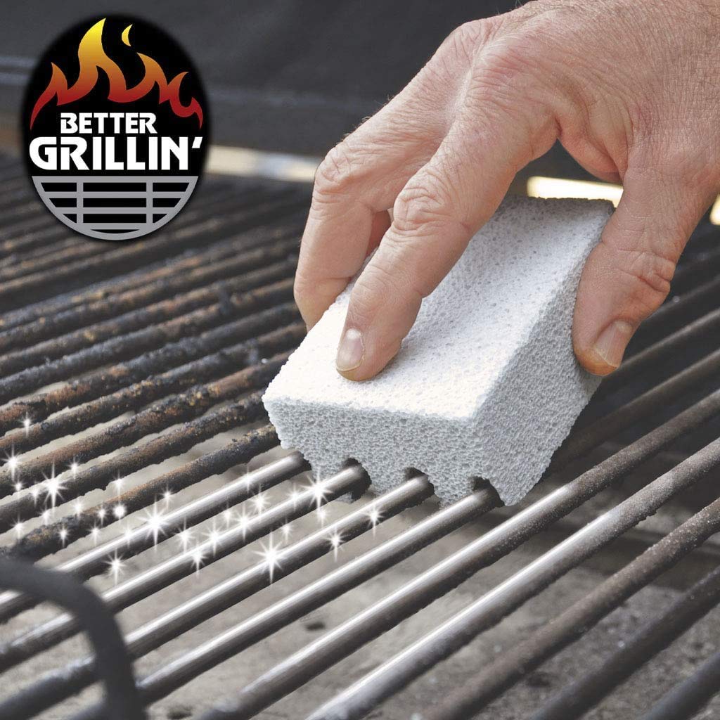 Better Grillin Scrubbin Stone Grill Cleaner-Scouring Brickbarbecue Grill Brushbarbecue Cleaner For Bbq, Griddle, 12Pk