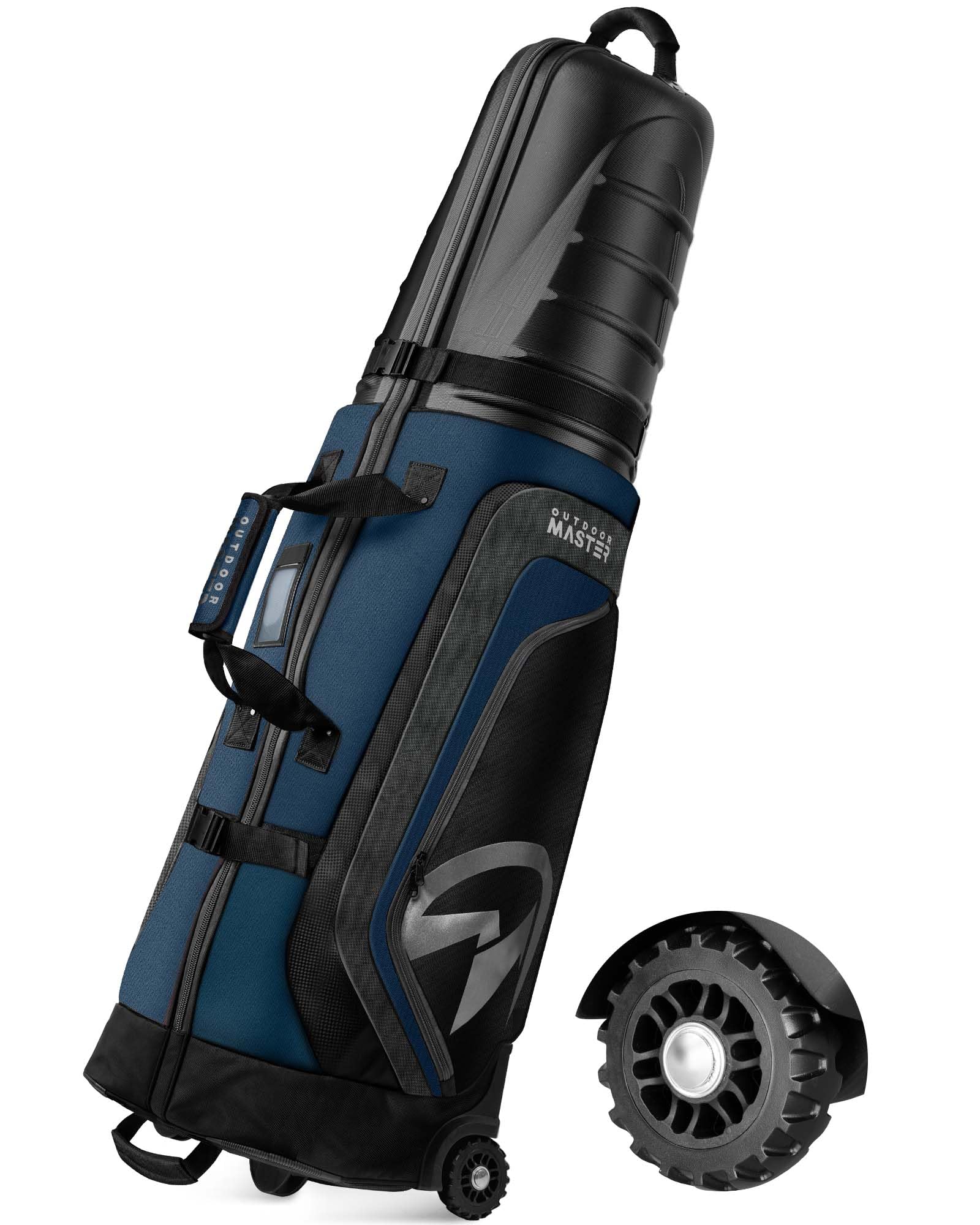 Outdoormaster Golf Travel Bags For Airlines With Wheels And Hard Case Top, Protect Golf Clubs, Lightweight And Easy To Maneuver,