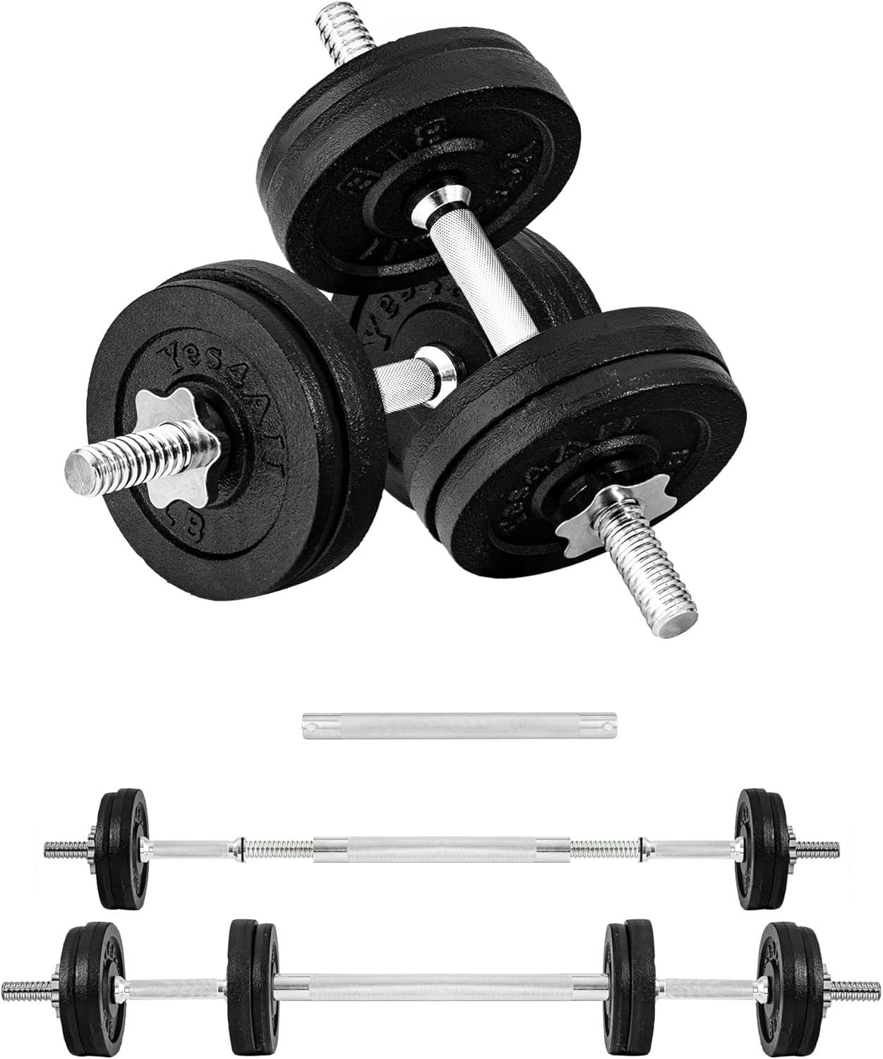 Yes4All Dumbbell Adjustable - 60lbs + Connector
