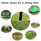 Mysit Trampoline Stakes Trampoline Anchors Heavy Duty Spiral Trampoline Tie Down Anchor Kit 4 Pack, Trampoline Accessories Corks