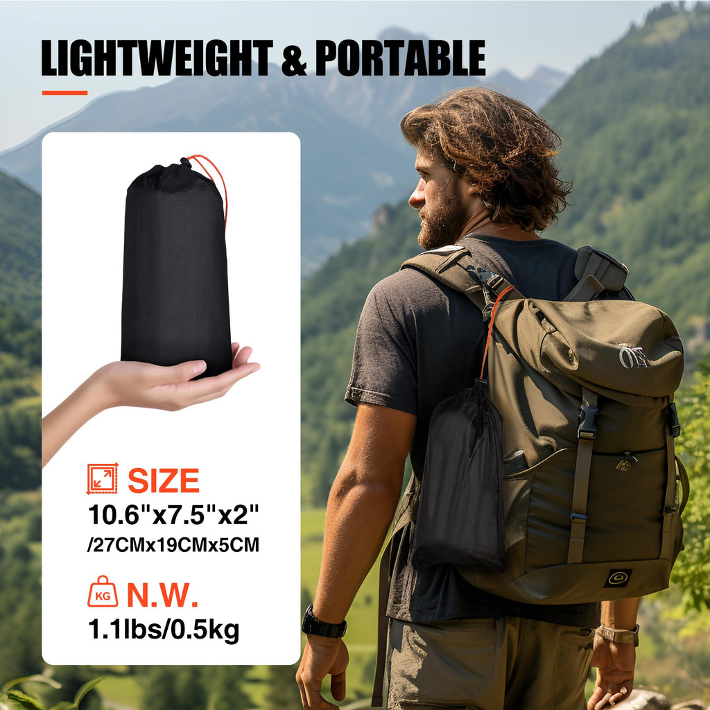Redcamp Ultralight Tent Footprint For 8-10 Person Tent, Multifunctional Waterproof Camping Tent Tarp For Camping, Hiking And Sur