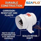 Seaflo 12V 4'' 235 Cfm In-Line Bilge Blower