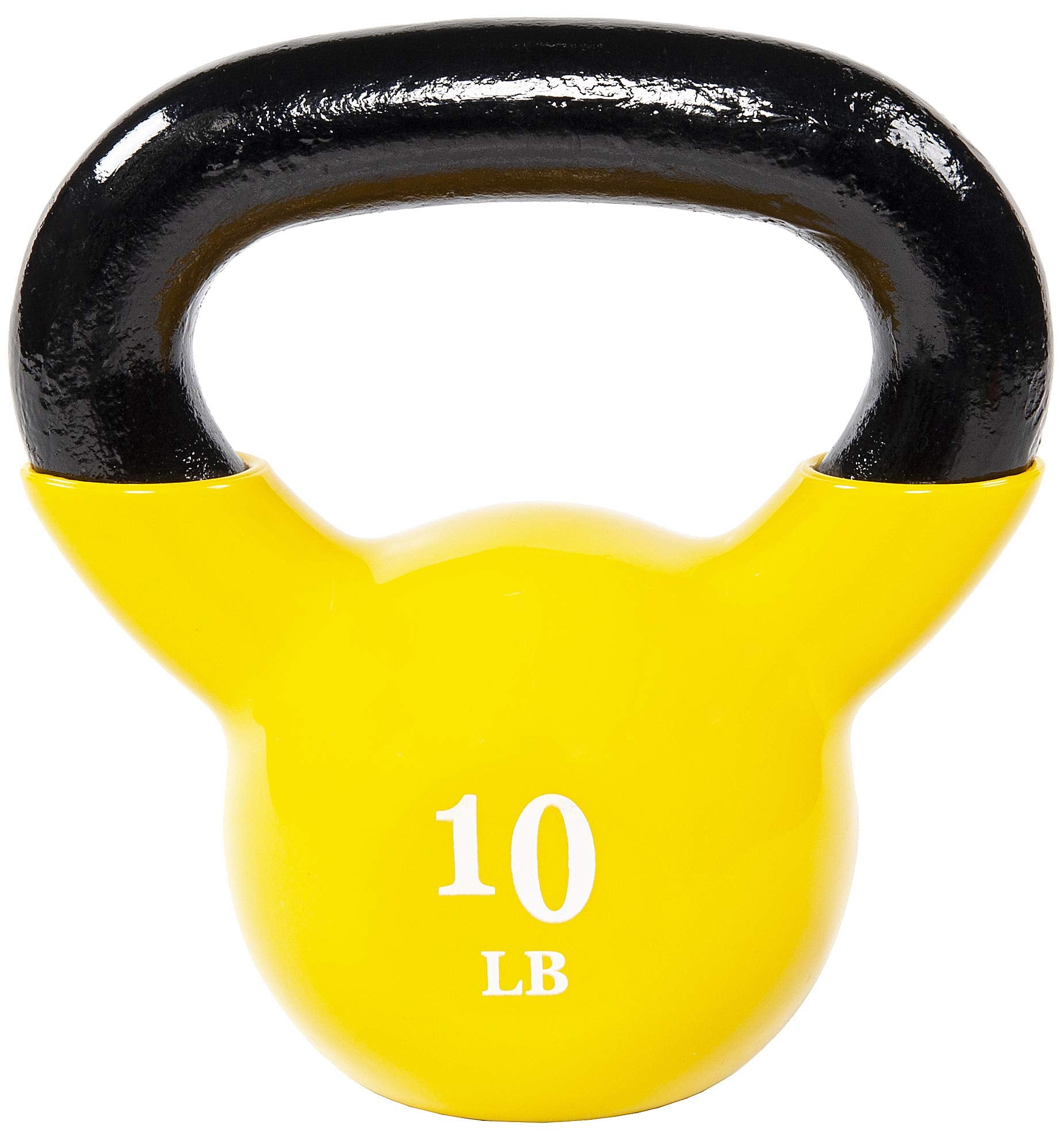 Balancefrom Everyday Essentials All-Purpose Color Vinyl Coated Kettlebell, 10 Pounds
