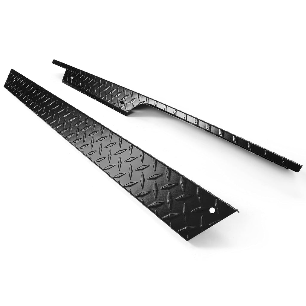 Kojem Black Aluminum Rocker Panel Compatible With 1994-2013 Ezgo Txt Golf Cart Pair Powder Coated Black Side Diamond Plate Cover