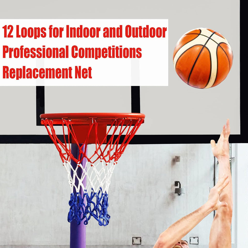Neijiang Basketball Net Replacement, 2024 Upgrade Thick Professional Basketball Nets Heavy Duty Outdoor, All Weather Anti Whip C