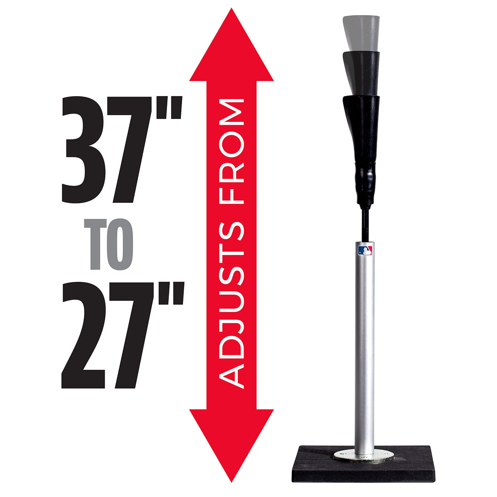 Franklin Sports Portable Batting Tee - Industrial Grade Adjustable Baseball And Softball Hitting Tee - Weighted Base For Stabili