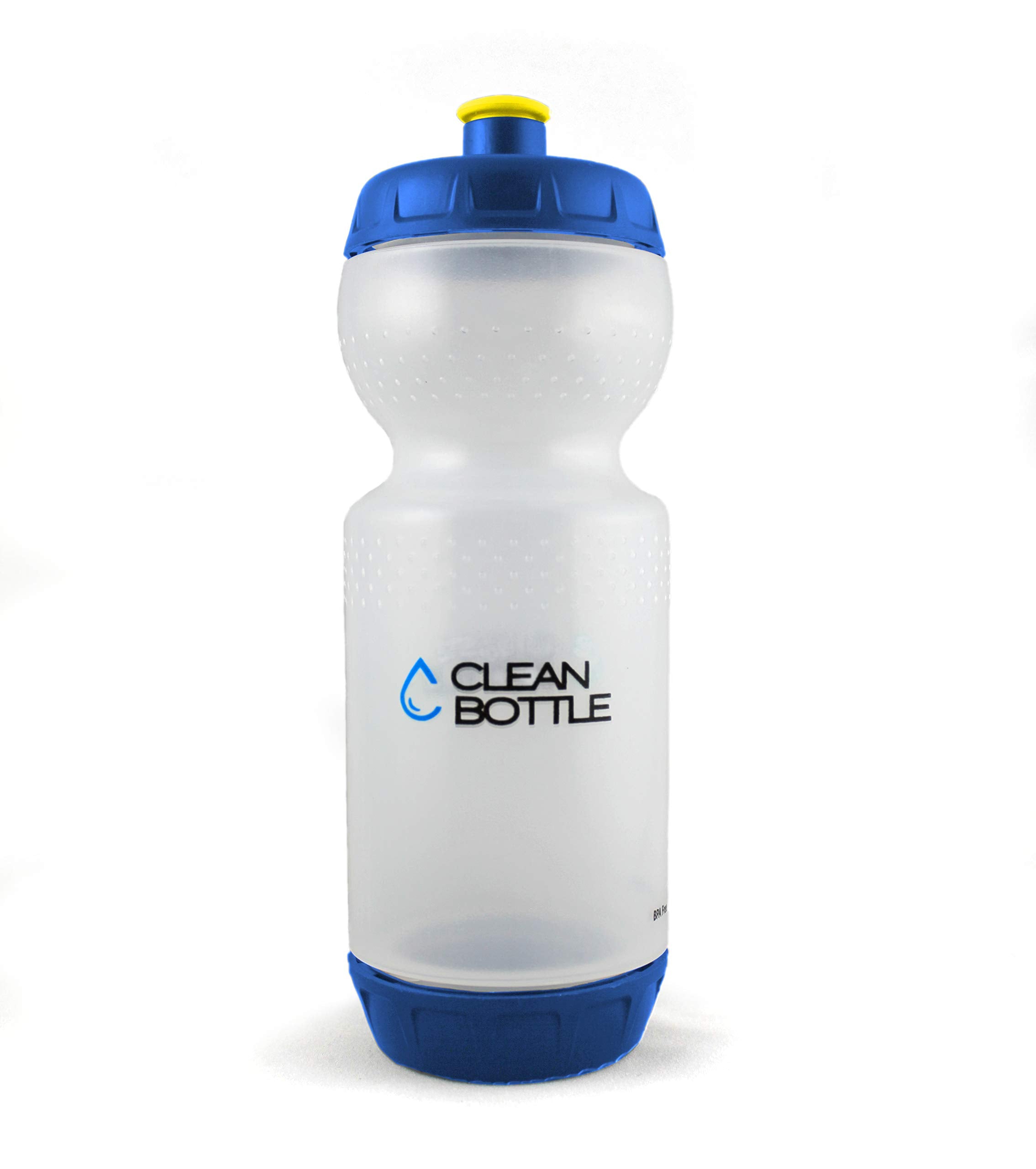 CLEAN BOTTLE - Original with Patented Easy Clean Bottom Cap, BPA-Free, Sport and Bike Water Bottle, 23 oz Blue