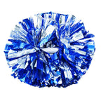 Hooshing 2 Pack Pom Poms Cheerleading Blue And Silver Pompoms With Baton Handle For Team Sports Spirit Dance Cheering