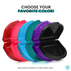 Fresh Knight Retainer Case (2 Pack). Retainer Case With Vent Holes. Perfect Denture Case, Mouth Guard Case, Aligner Case, Mouth