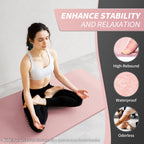 Cambivo Yoga Mat For Women Men Kids, 72'' X 24'' X 6Mm Extra Thick Tpe Yoga Mat Non Slip, Workout Mat With Carrying Strap For Yo