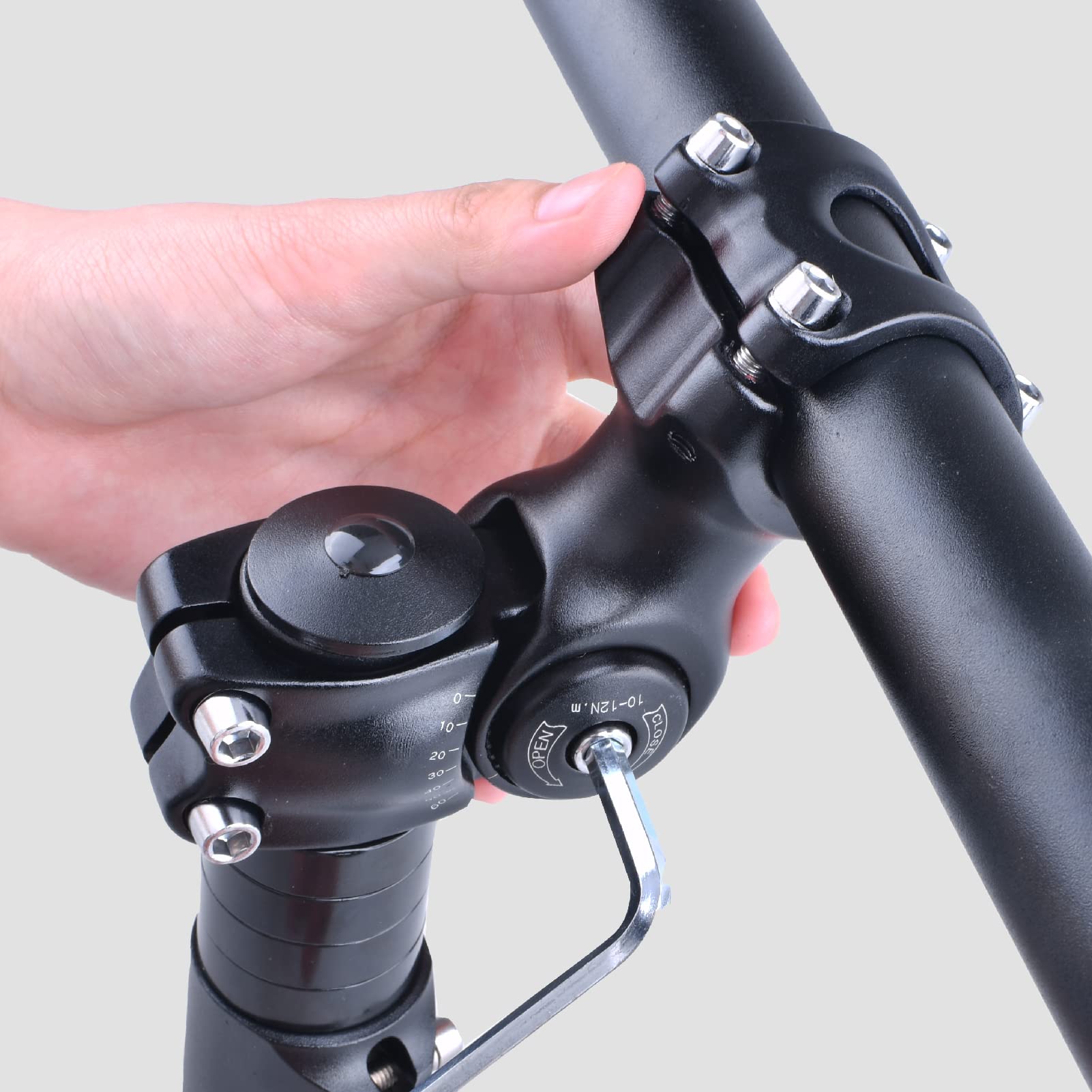 Yapjeb Bike Stem 25.4 31.8 90Mm 110Mm 130Mm 60 Degree Adjustable Bike Stem Mountain Bike Stem Short Handlebar Stem Riser For Bic