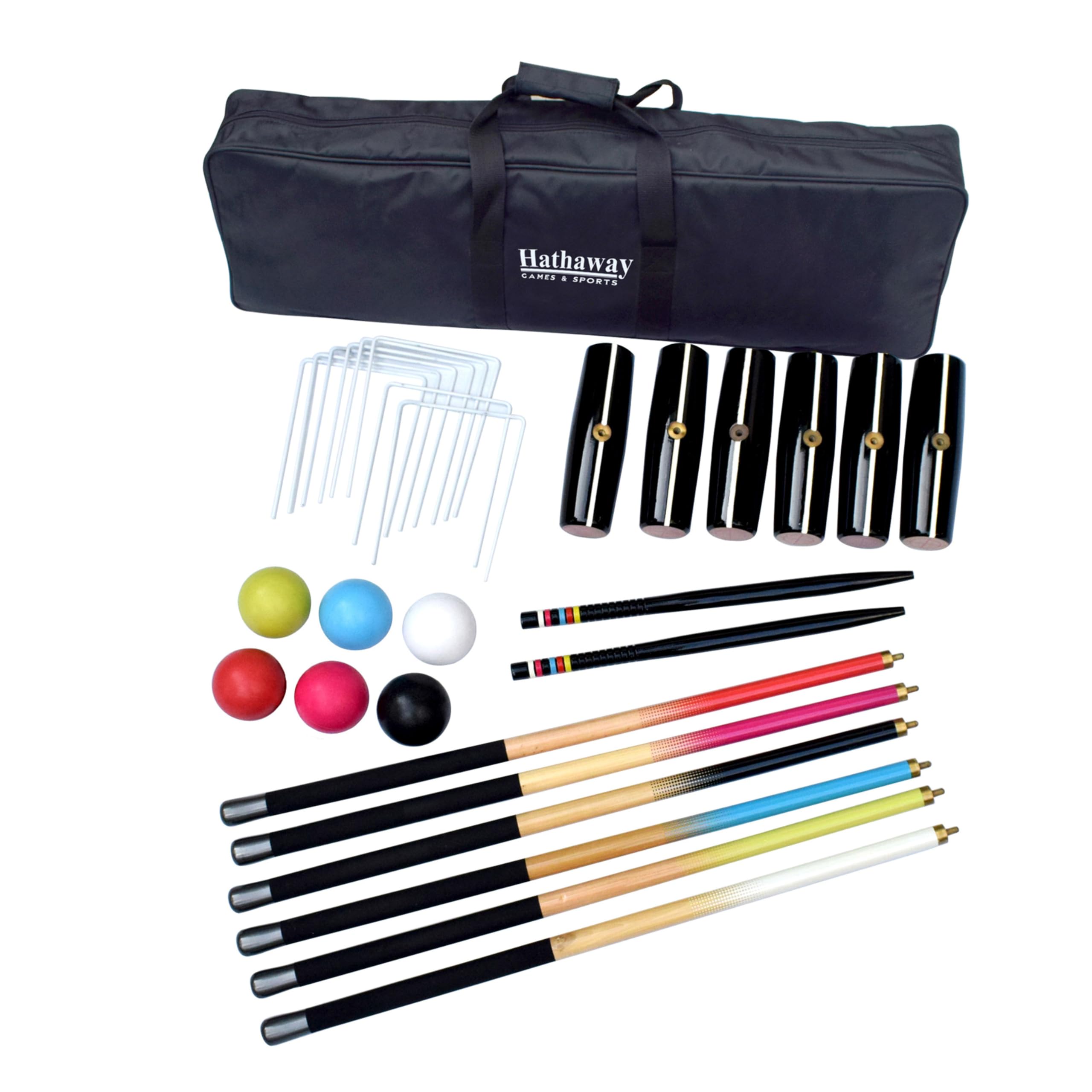 Hathaway Deluxe 6-Player Croquet Set Multi, 33.5''L X 9''W X 2.75''H
