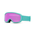Giro Moxie Ski Goggles - Snowboard Goggles For Women  Youth - Glaze Blue Mica Strap With Amber Pink  Yellow Lenses