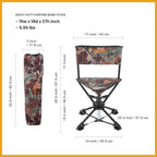 Arrowhead Outdoor 2-Pack 360 Degree Swivel Hunting Chair Stool Seat, Perfect For Blinds, No Sink Feet, Carrying Case, Fishing, 6