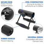 Yes4All Landmine Double D Row Handle/Landmine Handle Attachment With Textured Rubber Handles - Double D Landmine Handle Fits 2-I