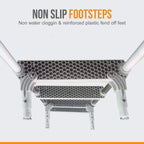 Anchor-Man Aluminum 4-Step Boat Ladder - Heavy-Duty, Anti-Slip, Silver Gray, Fits Inflatable, Jon, Fishing, Bass, Pontoon, Yacht