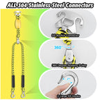 Boat Tow Harness For Tubing, Heavy-Duty 13Ft Self Centering Tow Rope Up To 4 Riders With Float Ball, Stainless Steel Hooks And P