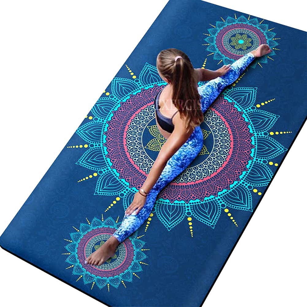 Large Yoga Mat 75''L X 40''W X 8Mm Extra Thick Non Slip Exercise & Fitness Mat For All Types Of Yoga, Pilates & Floor Workouts