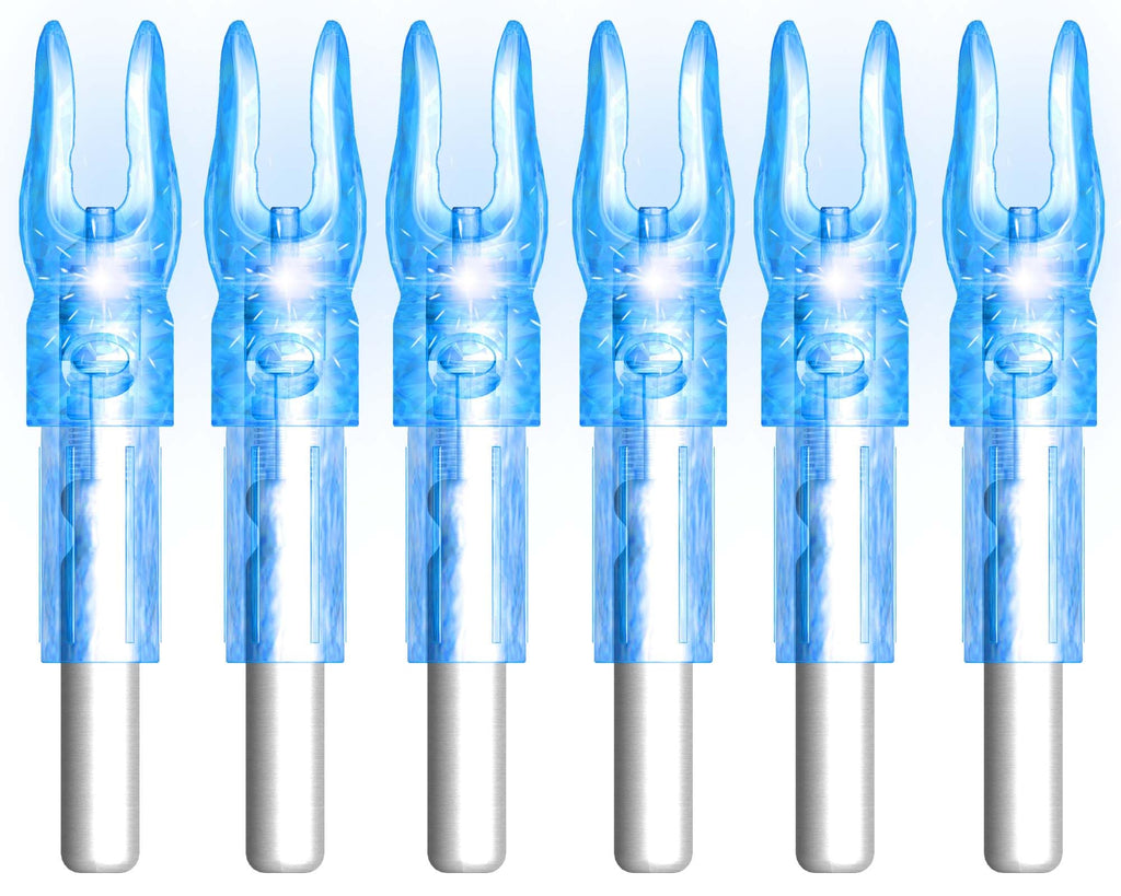 Xhyckj 6Pcs H Led Lighted Nocks For Arrows With .233'' Inside Diameter,Screwdriver Included
