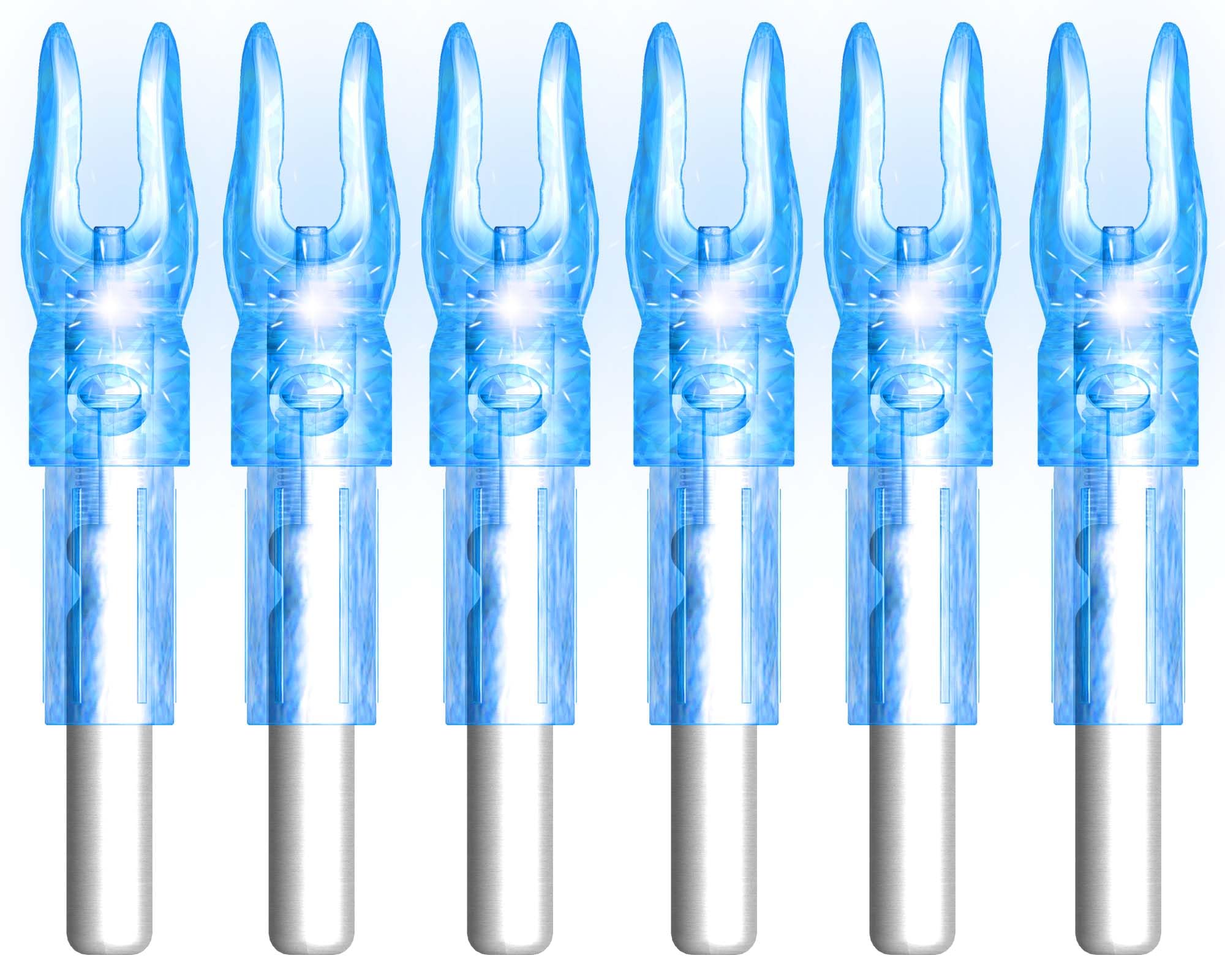 Xhyckj 6Pcs H Led Lighted Nocks For Arrows With .233'' Inside Diameter,Screwdriver Included
