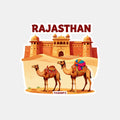 THAMPZ Rajasthan 3D Embossed Flexible Fridge Magnet 0.5mm Decorative with Strong Hold | Refrigerator Magnet for Notes, Photos &