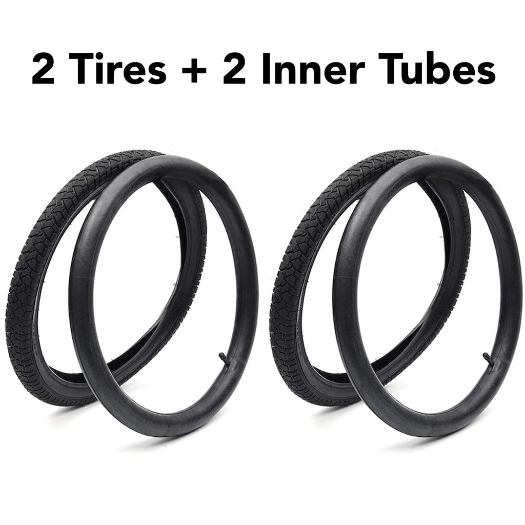 (2 Sets) 18    X 2.125 Kids Bike Replacement Tires And Tubes - Compatible With Most 18    Kids Bikes Like Royalbaby, Joystar, An