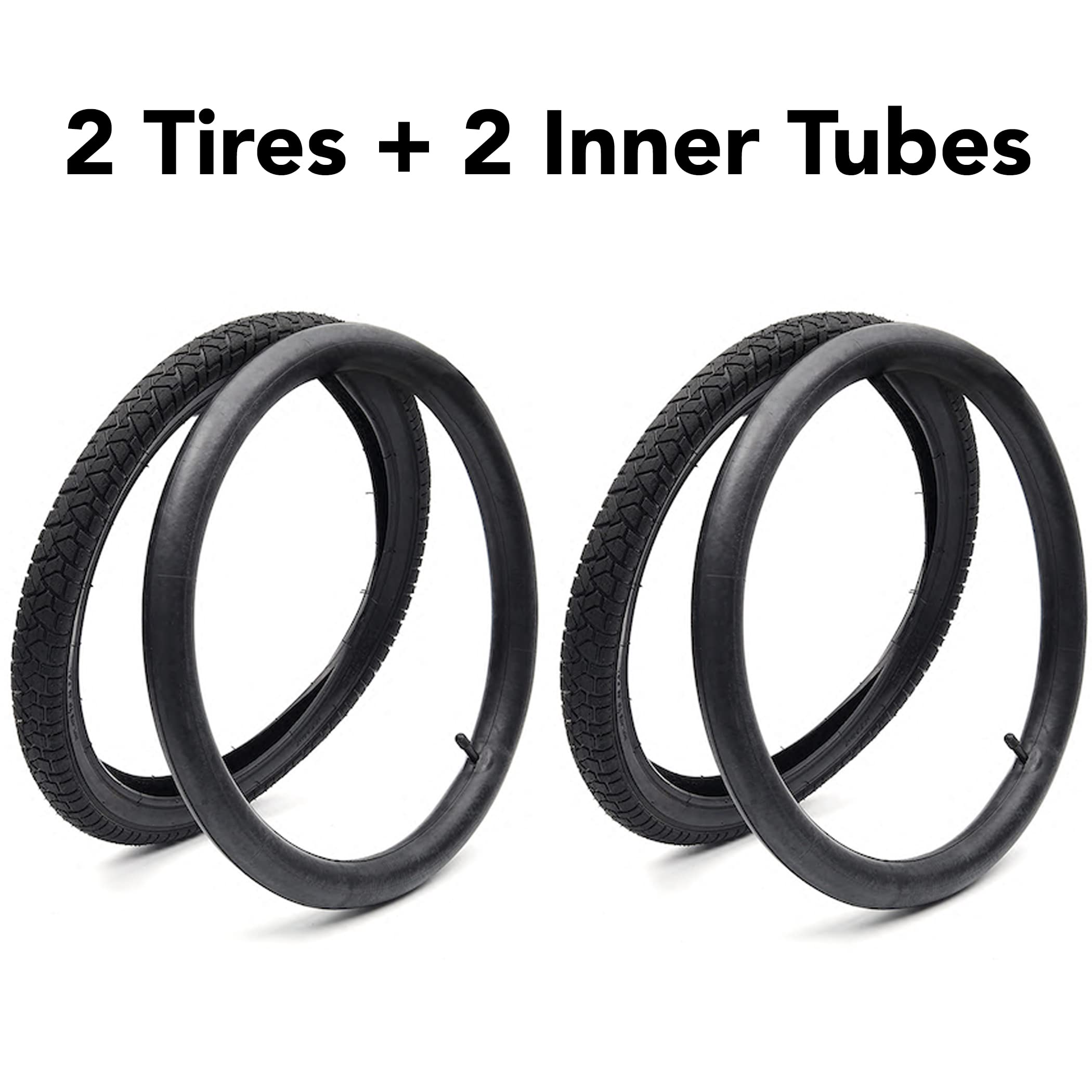 (2 Sets) 18    X 2.125 Kids Bike Replacement Tires And Tubes - Compatible With Most 18    Kids Bikes Like Royalbaby, Joystar, An
