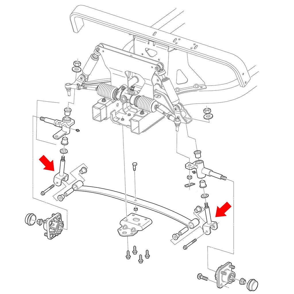 10L0L Complete Front End King Pin Kit For Club Car Precedent 2004-Up Gas/Electric Golf Cart, Oem# 102287201 103638601 103638801