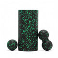TRENDYNEST Expanded Polypropylene Soft Roller Cylindrical Hollow Soft Roller Speckled Workout Tool 30CM Blk Grn 3pc
