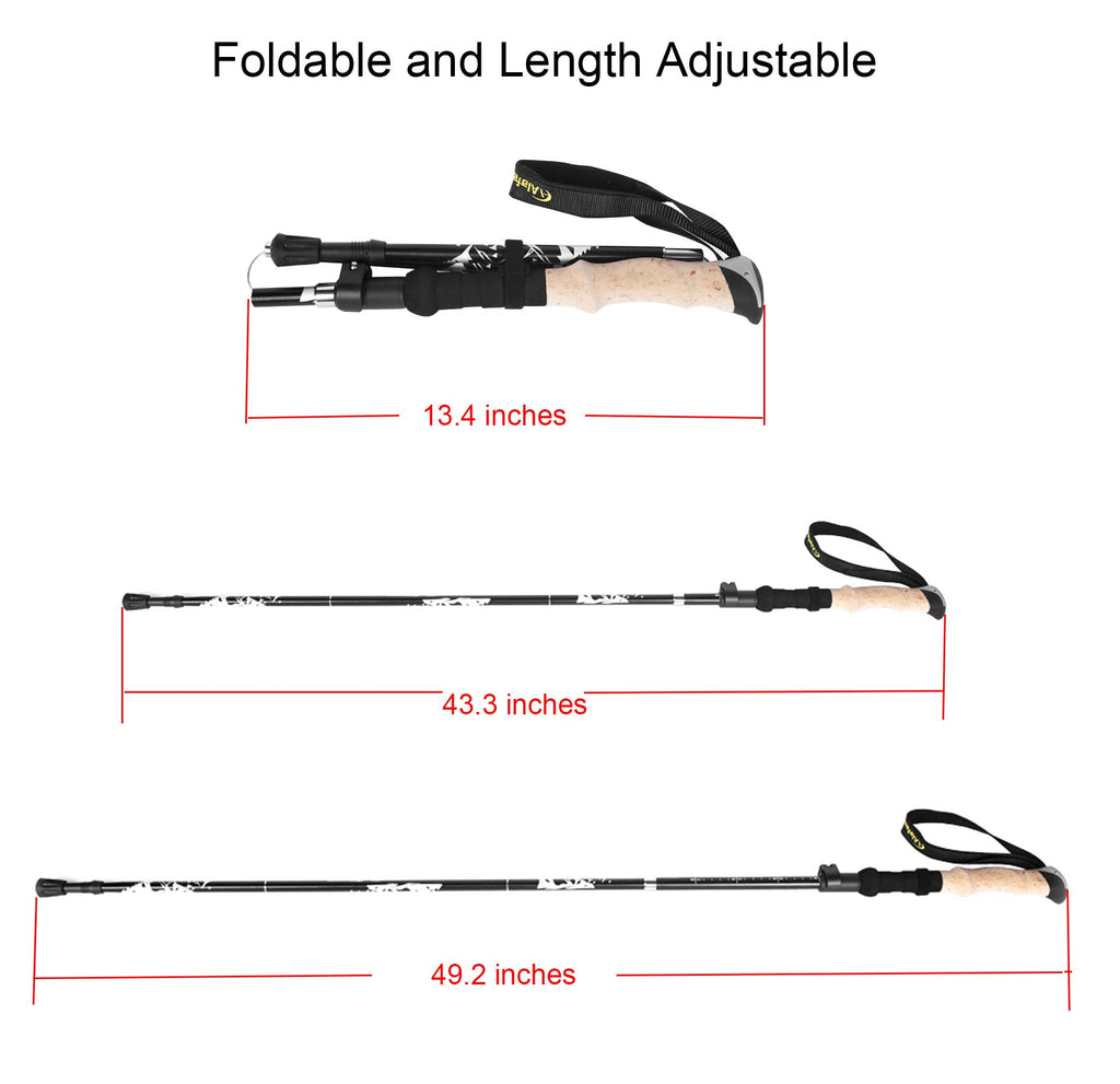 A Alafen Aluminum Collapsible Ultralight Travel Trekking Hiking Pole For Men And Women