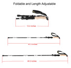 A Alafen Aluminum Collapsible Ultralight Travel Trekking Hiking Pole For Men And Women