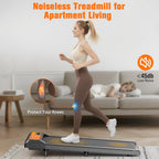 HOELLL Walking Treadmill Pad with 5% Adjustable Incline and APP Sync, Small Compact Under Desk Treadmills for Home and Office wi