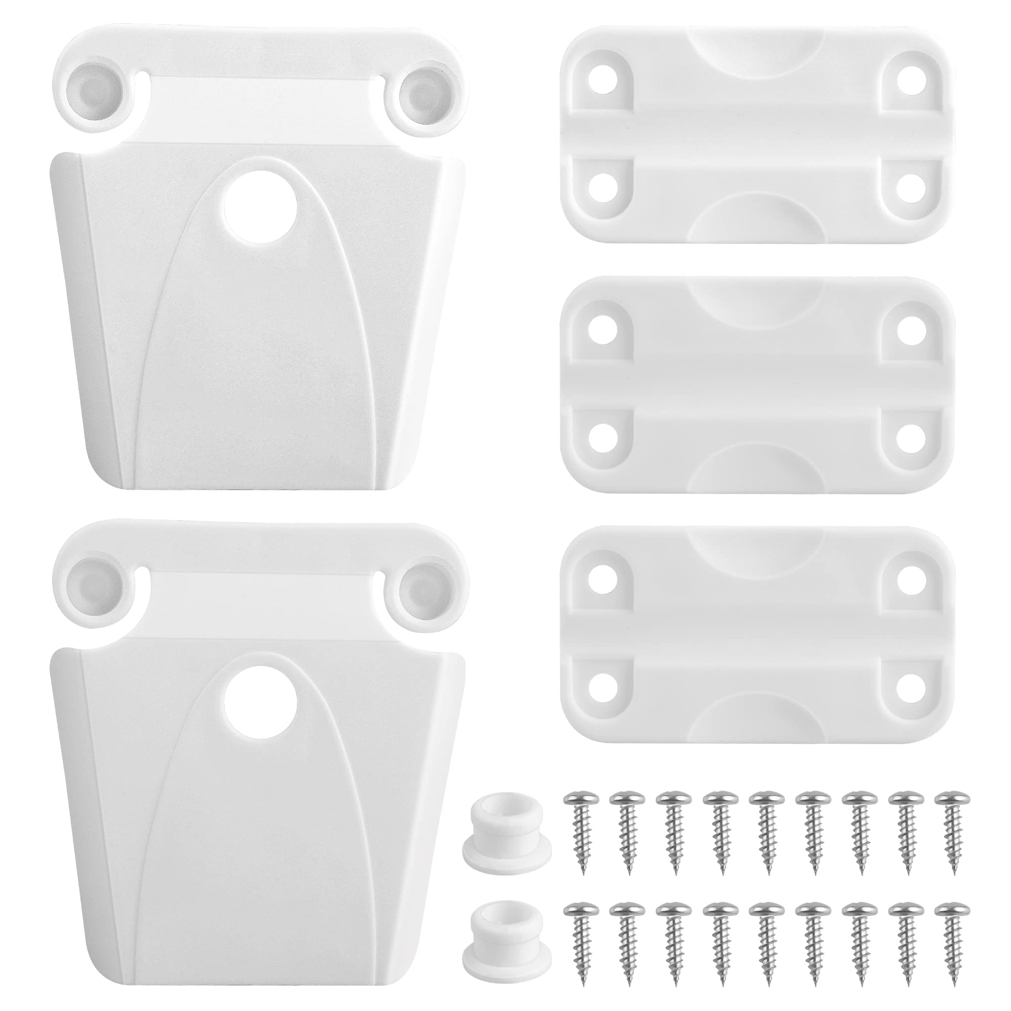 Cooler Hinge And Latch And Screws Kit, High Strength Cooler Latch Replacement Parts. Ice Chest Plastic Hinges, Latch Posts, And 
