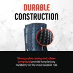 Vittoria Townee Road Bike Tire - Hybrid Bicycle Tires For Casual Riding Commuting & Courier Work - Folding 20 Inch Bike Tire