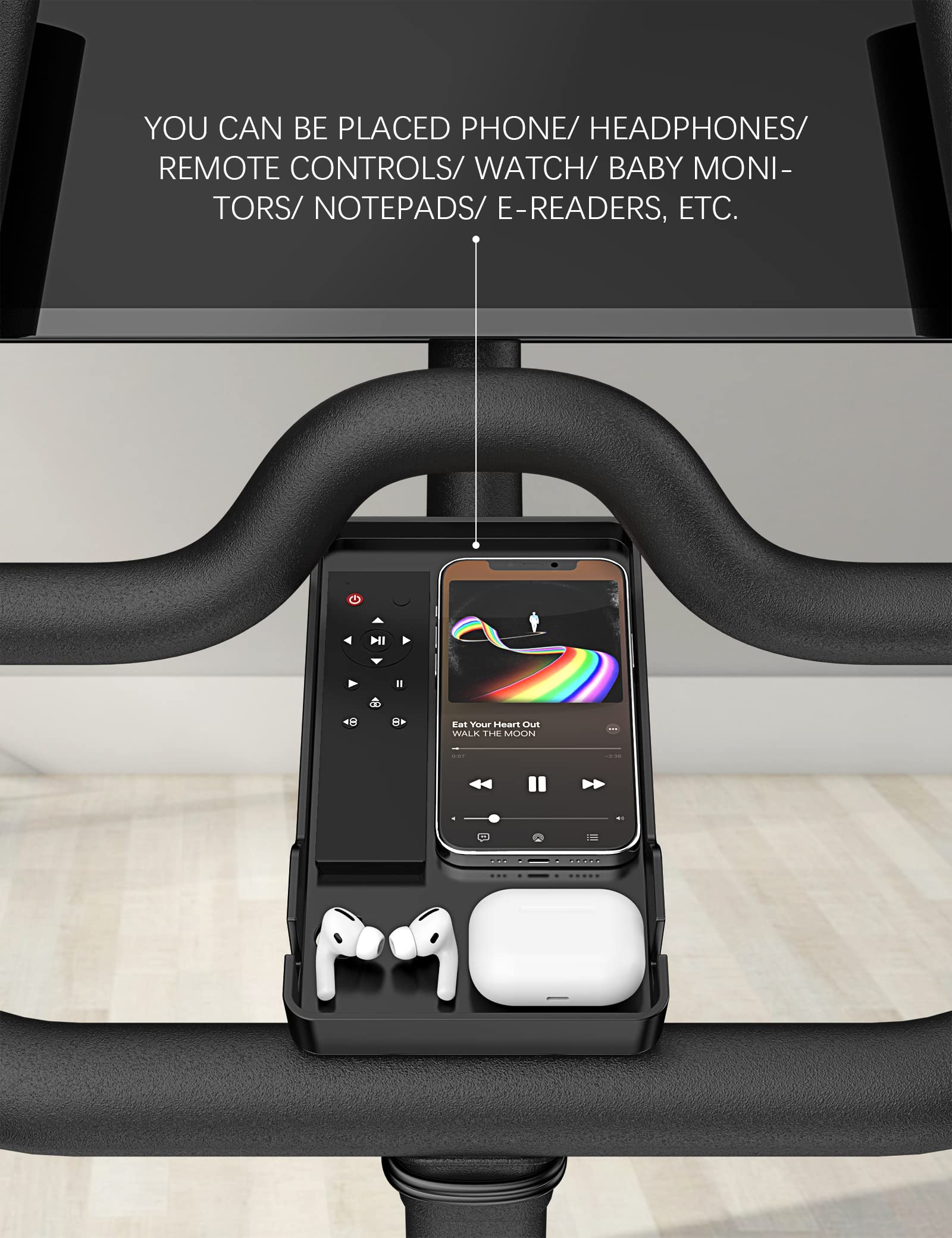 Phone Holder For Peloton Bike & Peloton Bike +, Peloton Bike Accessories, Built-In Anti-Slip Silicone Mat Mount Tray, Peloton Ph