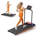 Walking Treadmill Pad with Handle Bar, Portable Treadmills with Incline for Home and Office, 270lbs Capacity Under Desk Treadmil