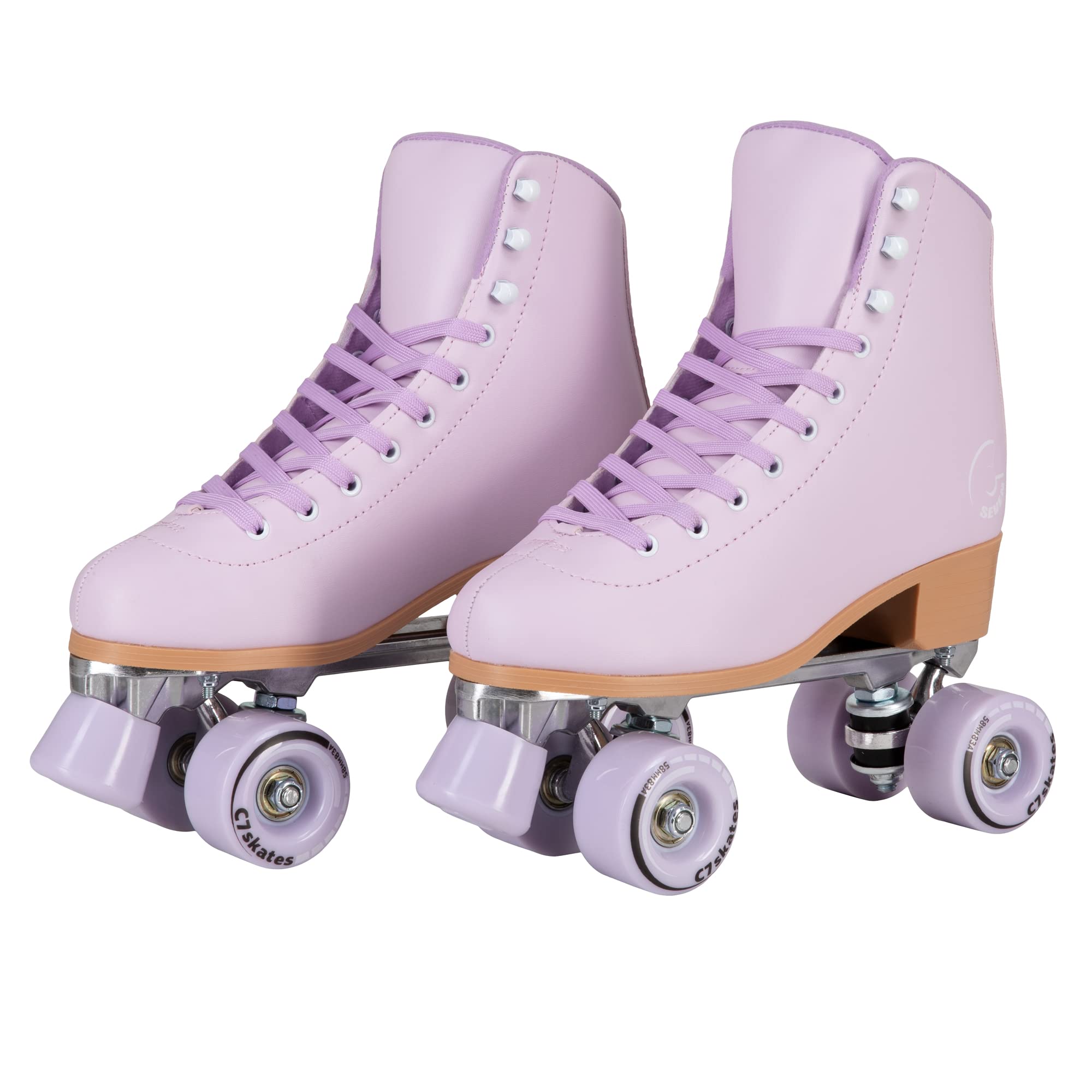 C SEVEN C7skates Cute Roller Skates for Girls and Adults (Sugarplum, Womens 6 / Youth 5 / Mens 5)