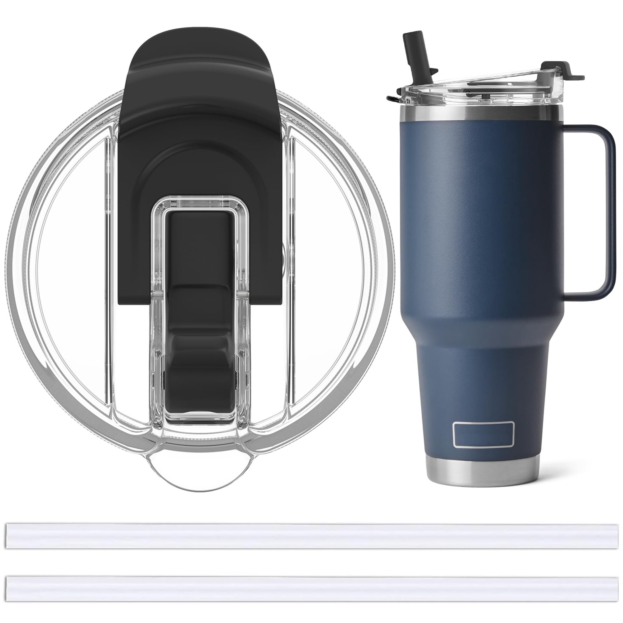 Jmoe USA 42oz, 35oz, 30oz, 26oz Replacement Straw Lid For Yeti Rambler With Handle | Fits Reduce 40oz Tumblers | Fits Hydroflask