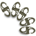 Carabiner Clip - Double Spring snap Hook- 5 Pack S-Biners - Locking Key Ring - Olive Mini Carabiners