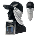 Coolnes - Uv Sun Protection Neck Drape Adjustable Multifunctional 2 In 1 Face Covering For Outdoor Fishing - Unisex White