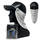 Coolnes - Uv Sun Protection Neck Drape Adjustable Multifunctional 2 In 1 Face Covering For Outdoor Fishing - Unisex White