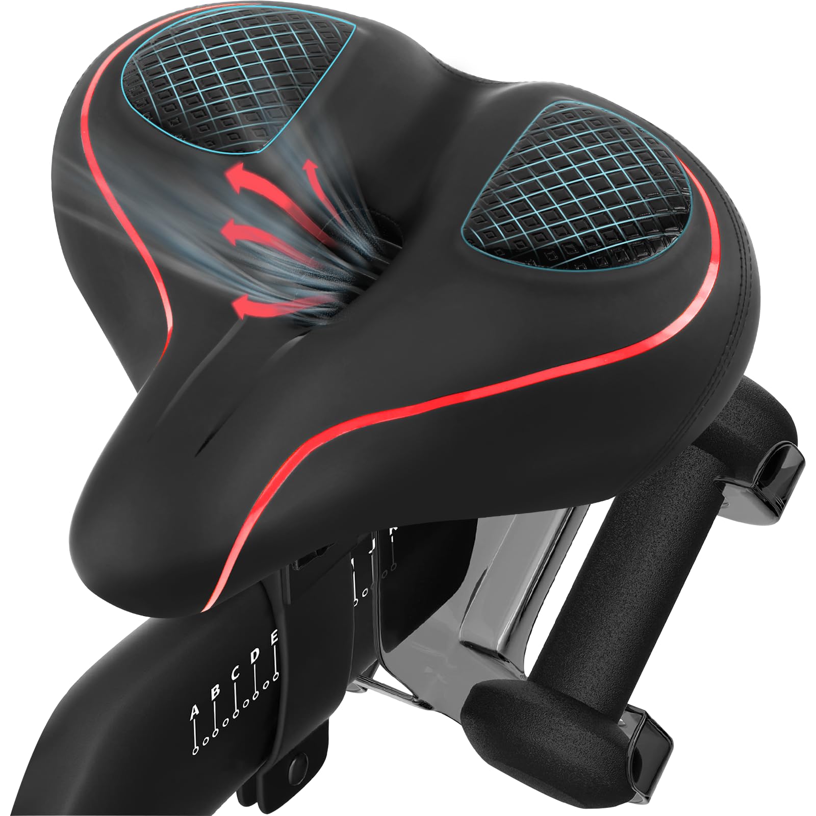 Oversized Seat Compatible with Peloton Bike, Extra-Wide Peloton Bike Seat Cushion Alternative for Women & Men, Comfortable Exerc